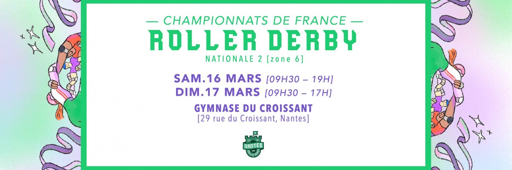 NATIONALE 2 ZONE 6 Championnat de France Roller Derby 2024 à Nantes
