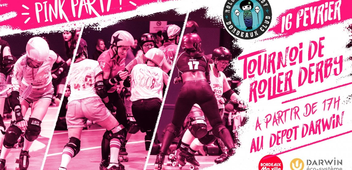 BLOCKING CLUB PINK PARTY BORDEAUX MY ROLLER DERBY