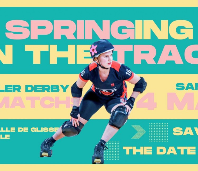 Springing on the track Lommer Roller Derby Mai 2024